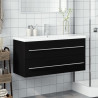 Mueble de baño con lavabo integrado negro 3