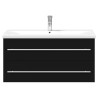 Mueble de baño con lavabo integrado negro 4