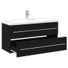 Mueble de baño con lavabo integrado negro 5