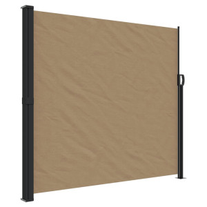 Toldo lateral retráctil gris taupe 180x600 cm H