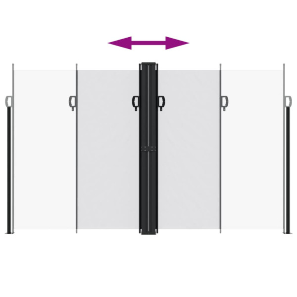 Toldo lateral retráctil blanco 200x600 cm M 5