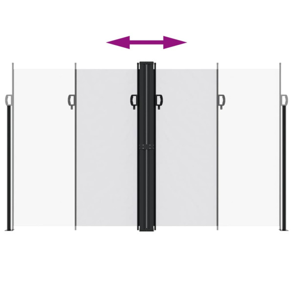 Toldo lateral retráctil blanco 200x1000 cm M 5