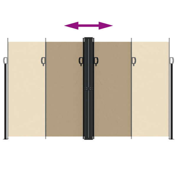 Toldo lateral retrátil 200x1200 cm bege M 5