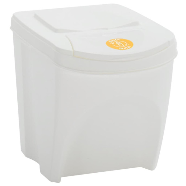 Cubos de basura apilables 4 uds polipropileno blanco 100 L M 4