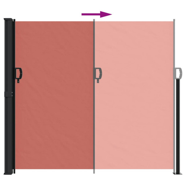 Toldo lateral retráctil terracota 180x600 cm M 5