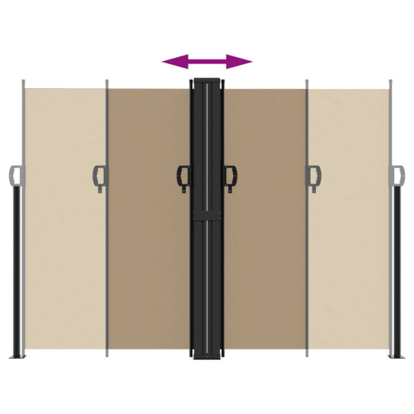 Toldo lateral retráctil gris taupe 180x1200 cm M 5