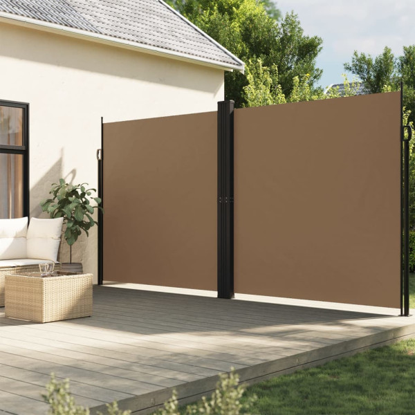 Toldo lateral retráctil gris taupe 200x1200 cm D