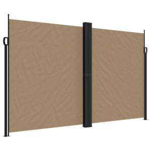 Toldo lateral retrátil 200x1200 cm cinzento-acastanhado H