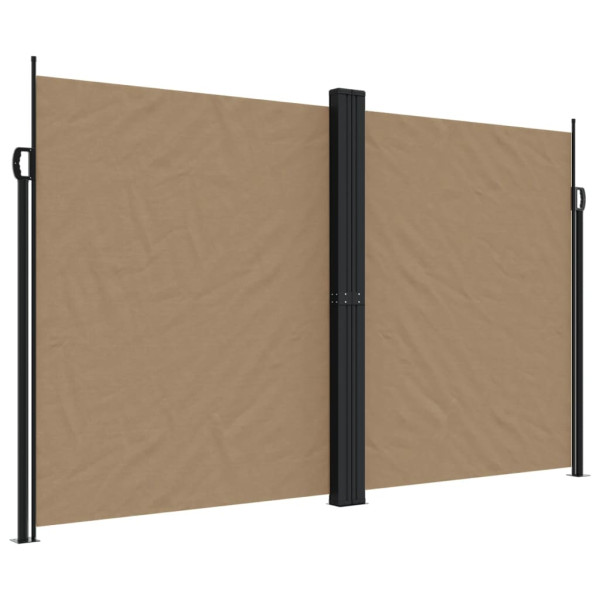 Toldo lateral retrátil 200x1200 cm cinzento-acastanhado M 2