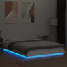 Estructura de cama con LED madera ingeniería blanco 120x190 cm 3