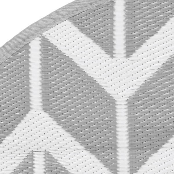 Tapete de exterior Ø160 cm ARAKIL PP cinzento M 5