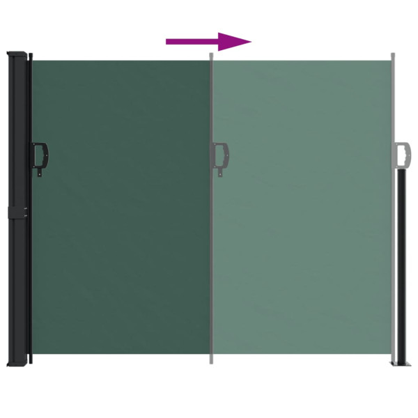 Toldo lateral retrátil 160x600 cm verde-escuro M 5