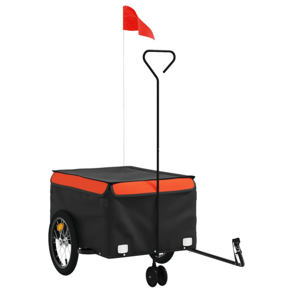 Remolque para bicicleta hierro negro y naranja 45 kg M 2