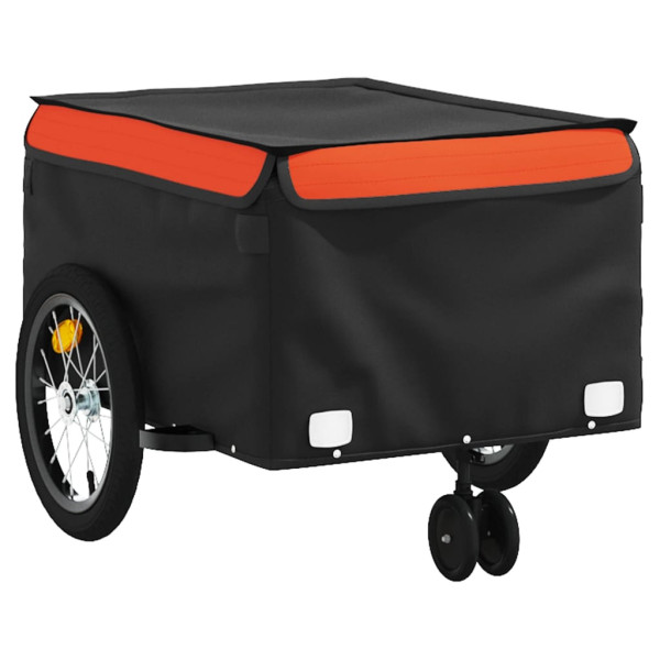 Reboque para bicicleta 45 kg ferro preto e laranja M 4