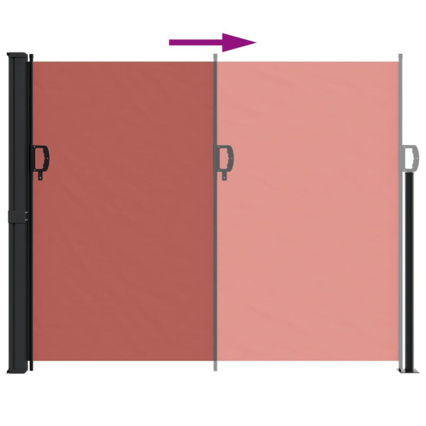 Toldo lateral retrátil 160x600 cm terracota M 5