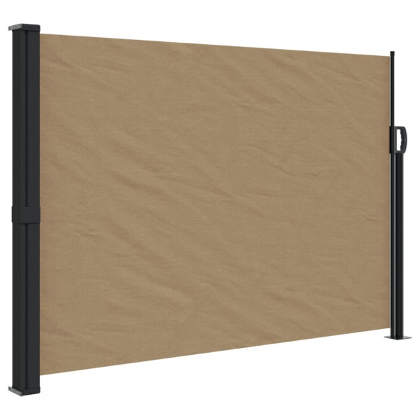 Toldo lateral retrátil 140x600 cm cinzento-acastanhado M 2