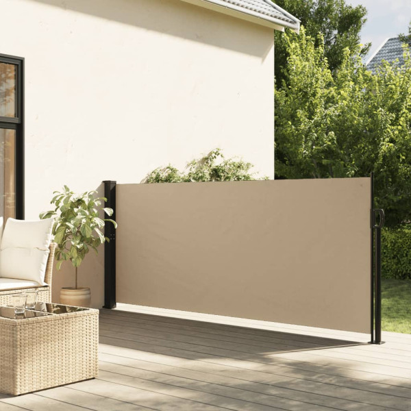 Toldo lateral retráctil beige 120x500 cm D