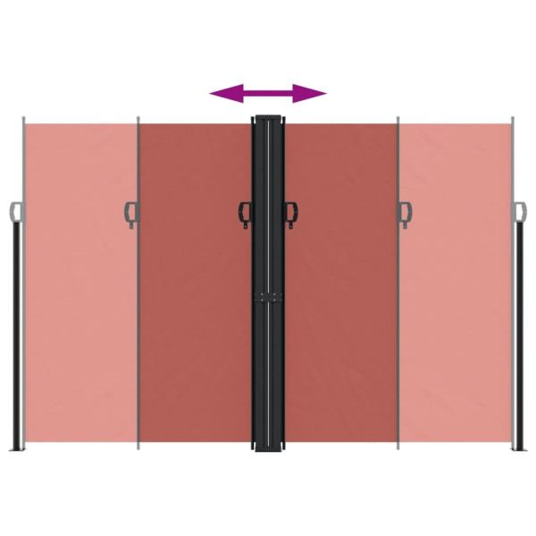 Toldo lateral retráctil terracota 220x600 cm M 5