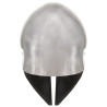 Capacete de soldado grego réplica LARP aço prateado 4