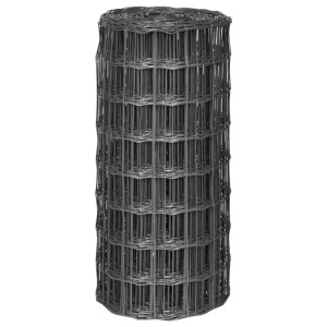 Euro Valla de acero gris 10x0.8 m H