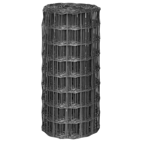 Cerca 10x0.8 m aço cinzento M 2
