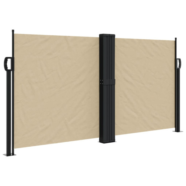 Toldo lateral retráctil beige 120x600 cm M 2