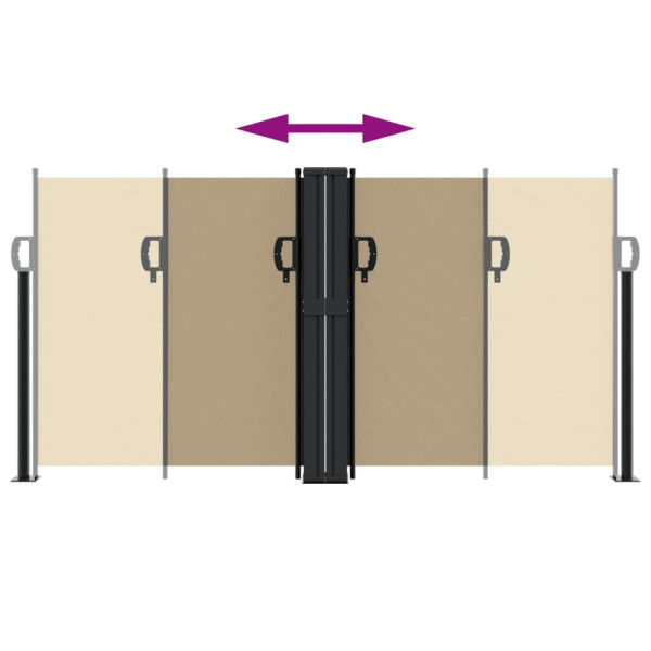 Toldo lateral retrátil 120x1000 cm bege M 5
