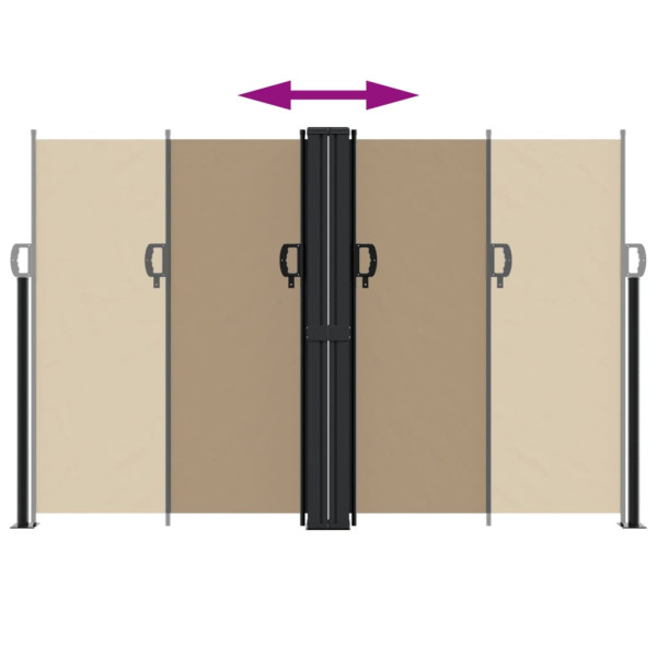 Toldo lateral retráctil gris taupe 160x1000 cm M 5