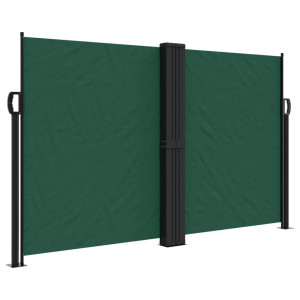 Toldo lateral retráctil verde oscuro 140x1200 cm H