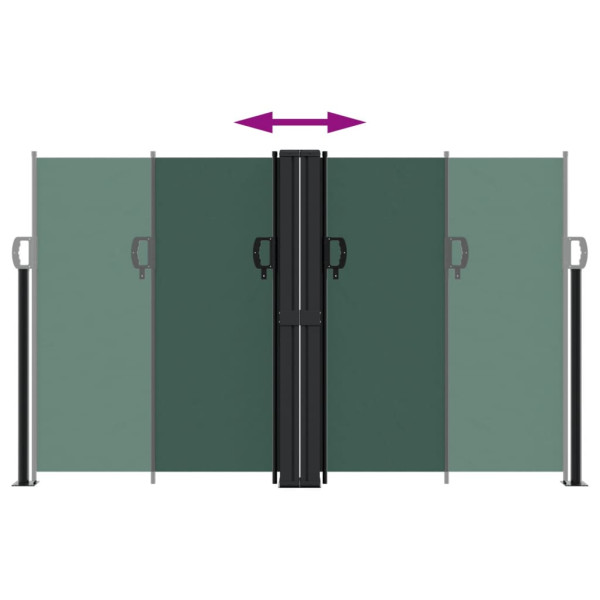 Toldo lateral retráctil verde oscuro 140x1200 cm M 5