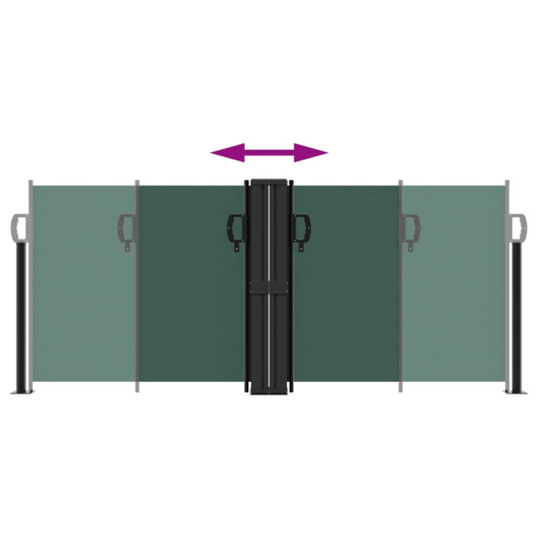 Toldo lateral retrátil 100x600 cm verde-escuro M 5