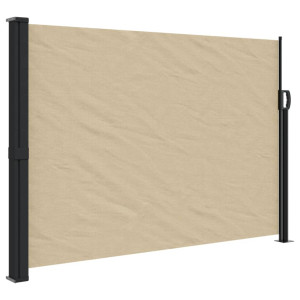 Toldo lateral retráctil beige 140x500 cm H