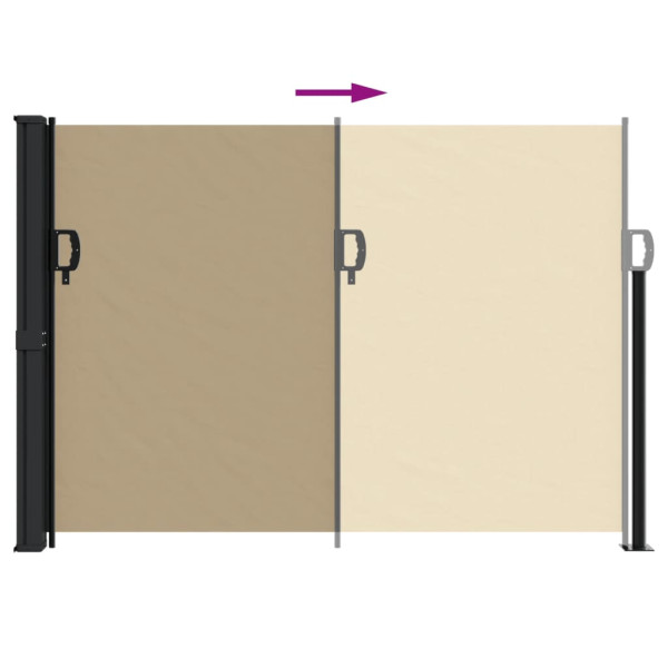 Toldo lateral retráctil beige 140x500 cm M 5