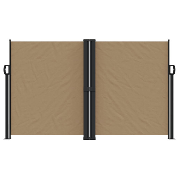 Toldo lateral retrátil 140x1000 cm cinzento-acastanhado M 3