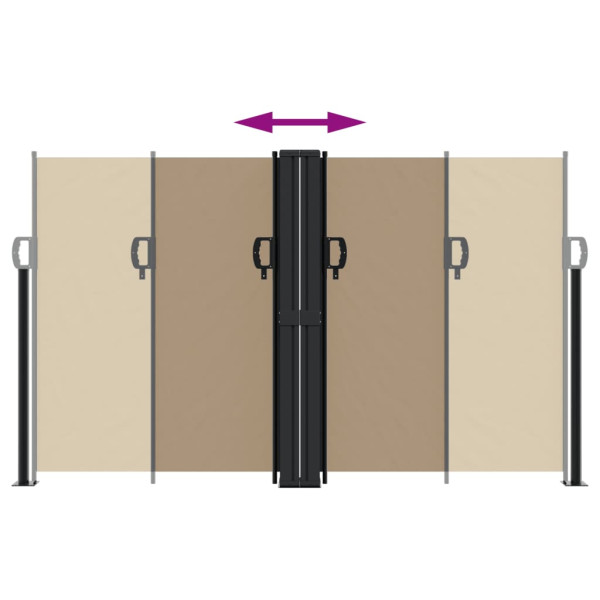 Toldo lateral retráctil gris taupe 140x1000 cm M 5