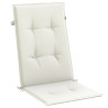 Cojines silla respaldo alto 6 uds tela crema melange 120x50x4cm 5