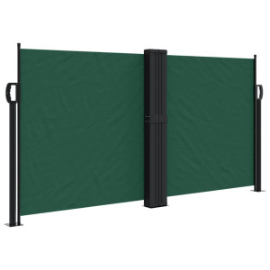 Toldo lateral retráctil verde oscuro 120x1200 cm H