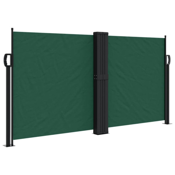 Toldo lateral retráctil verde oscuro 120x1200 cm M 2