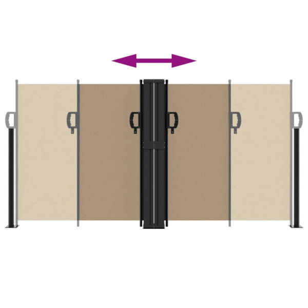 Toldo lateral retráctil gris taupe 120x1200 cm M 5