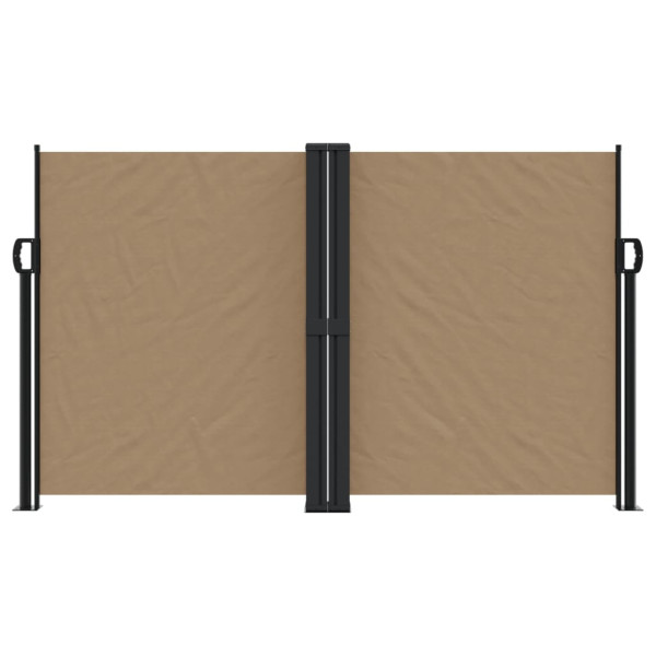 Toldo lateral retrátil 140x1200 cm cinzento-acastanhado M 3