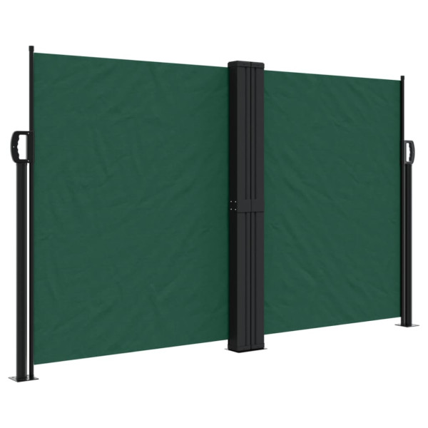 Toldo lateral retrátil 140x1000 cm verde-escuro M 2