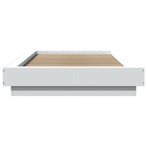 Estrutura cama c/ luzes LED 90x200 cm derivados madeira branco M 5
