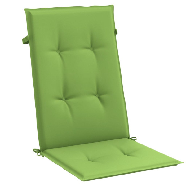 Cojines silla respaldo alto 4 uds tela verde melange 120x50x4cm M 5