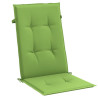 Cojines silla respaldo alto 4 uds tela verde melange 120x50x4cm 5