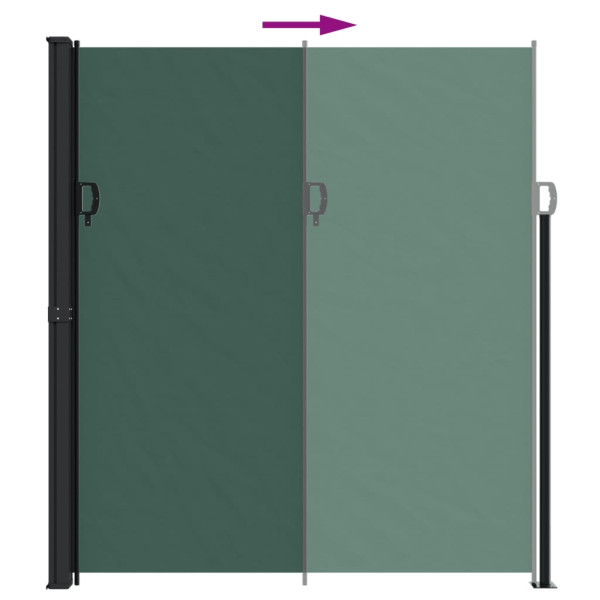 Toldo lateral retráctil verde oscuro 220x600 cm M 5