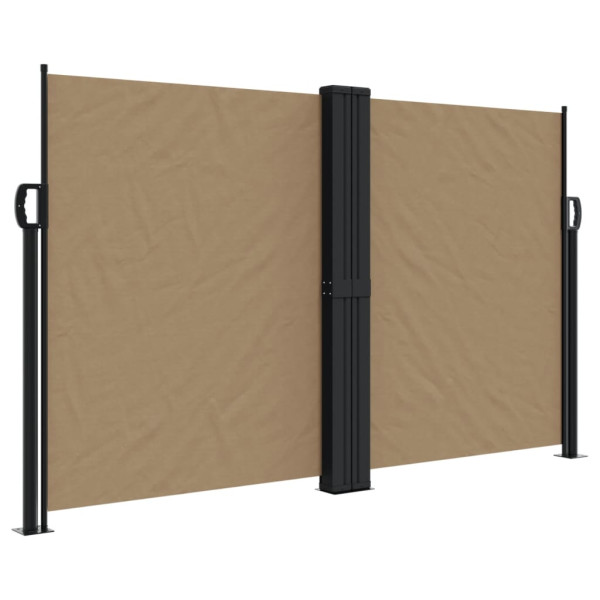 Toldo lateral retrátil 140x600 cm cinzento-acastanhado M 2