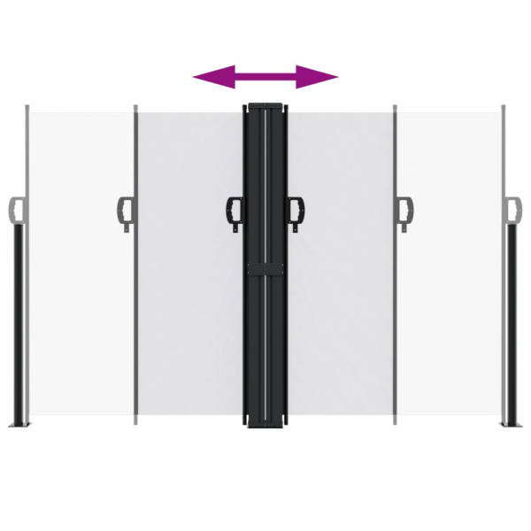 Toldo lateral retráctil blanco 160x600 cm M 5