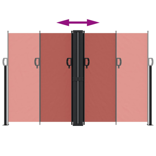 Toldo lateral retráctil terracota 160x600 cm M 5