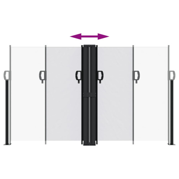 Toldo lateral retráctil blanco 140x1200 cm M 5