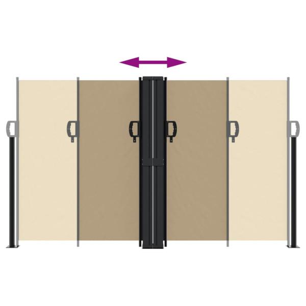Toldo lateral retrátil 140x1000 cm bege M 5